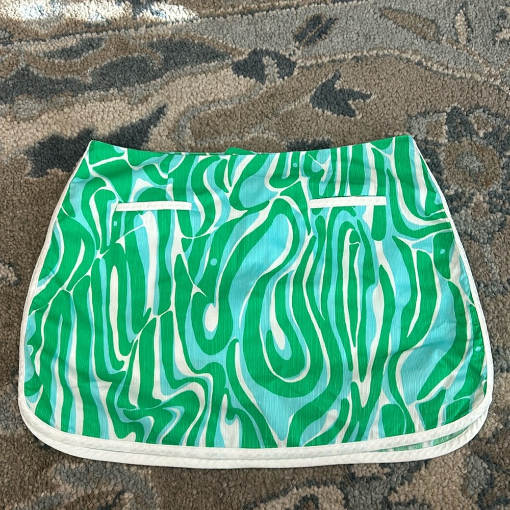 Lilly Pulitzer McCallum Green Finders Keepers Patterned Skort Size 0